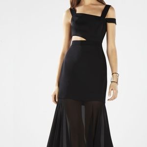 BCBG Maxazria Black One Shoulder Dress